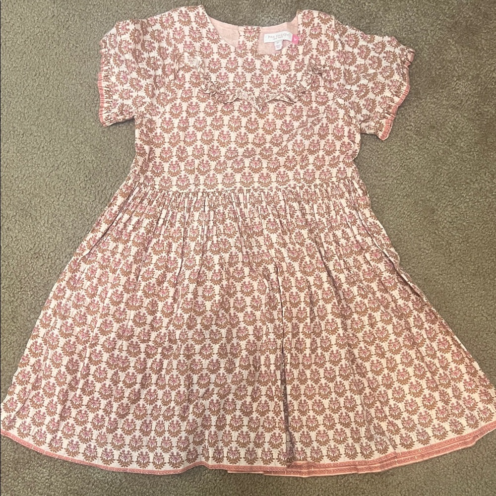 Adorable Pink Chicken Patterned Kids Dress